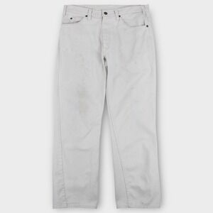 Vintage Levi's 519 Beige Jeans Early 1980s USA Made Distressed Patina‎ 34x29